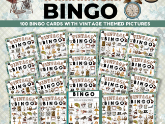 Vintage Bluegreen Wallpaper Bingo
