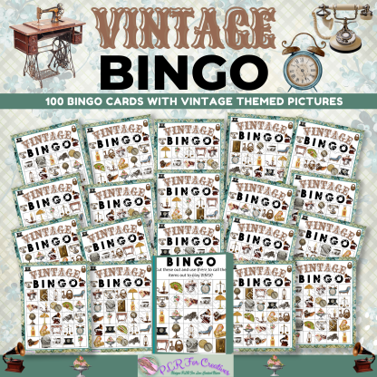 Vintage Bluegreen Wallpaper Bingo