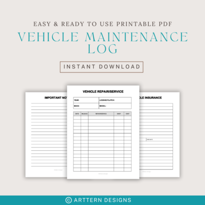 Vehicle Maintenance Planner Log