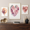 Vintage Floral Wall Art - Antique Style Bouquets- Instant Download - High-Quality PNG - Set Of Three