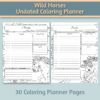 Wild Horses Undated Coloring Planner 8.5”x11” - Image 6