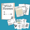 pictures of flower designs for wildflower coloring book for adults