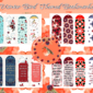 a preview set with all 12 winter bird themed bookmarks and gardening uotes