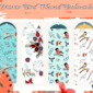 Bird Themed Prints on bookmarks of winter birds