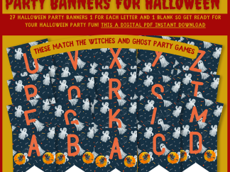 Witches And Ghosts Party Banners For Halloween