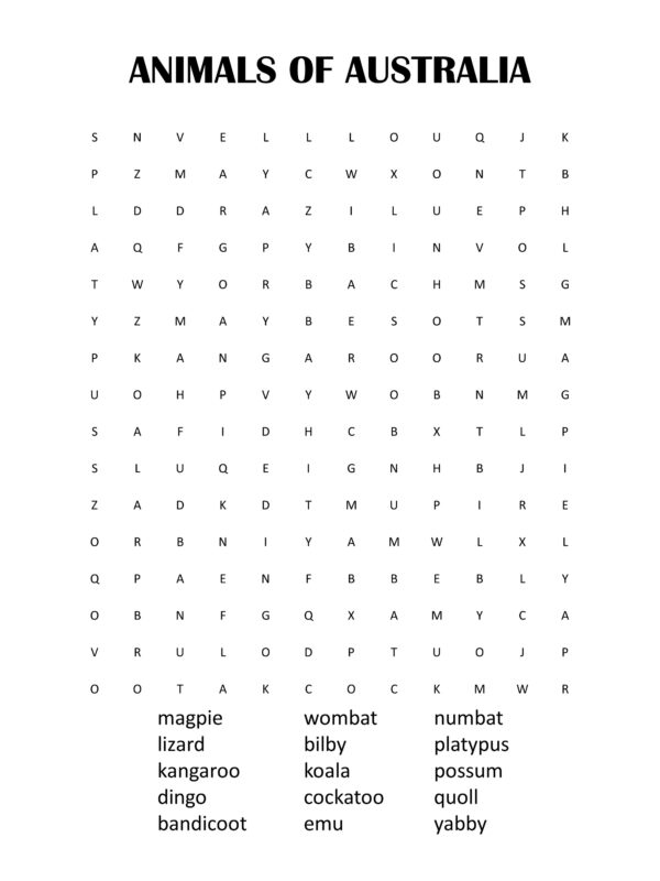 Fuzzy Australian Animals Worksheet Pack - Downloadable, Printable (Copy) - Image 4