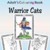 aMazing Adult Colouring Warrior Cats printable digital download for grownups and teens colouring pages book