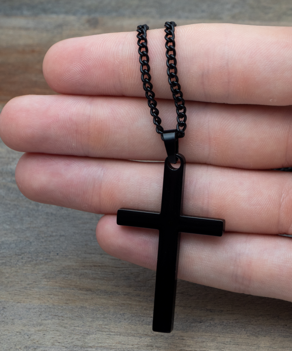 Be Thankful For What You Have, You'll Have More, Brass Cross Inspiration Necklace - Image 2