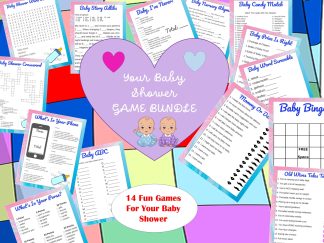 Your Baby Shower GAME BUNDLE! Printable...DIGITAL DOWNLOAD!