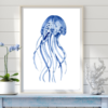 Blue Jellyfish Wall Art