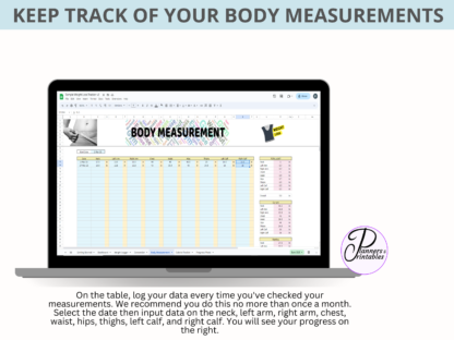 Easy all-in-one Weight Loss Tracker motivating tool to help you reach your target weight and stay on track Google sheets - Image 5