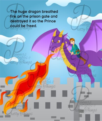 Prince and the Dragon personalised children's story book for boys PDF Goodnotes home printable - Image 6