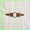 Brown leather cinch clip with bronze tone clips & o-ring. Shirt clip, dress clip, sweater clip, skirt clip, jacket clip. Instant DIY tailoring. Shipping included.