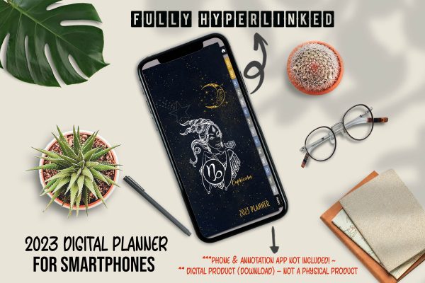 Capricorn 2023 Digital Planner for Smartphones