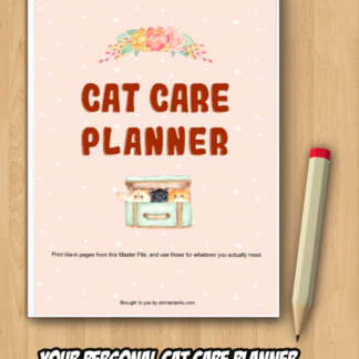 Cat Care Planner - PDF
