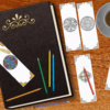 Set of 5 Celtic design Printable Bookmarks to colour home printable PDF instant download