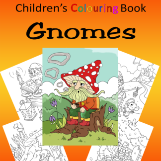 Children's Colouring book Gnomes printable digital download for kids colouring pages