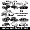 Classic Cars and Trucks 13 Vectors