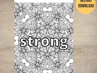Printable Coloring Pages with Positive Affirmations