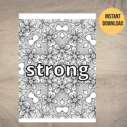 Printable Coloring Pages with Positive Affirmations