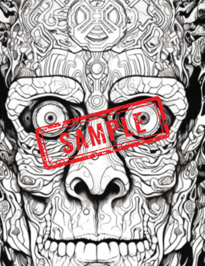 Monster Mandalas: 30 Horrifyingly Unique Printable Coloring Pages! DIGITAL DOWNLOAD... - Image 2