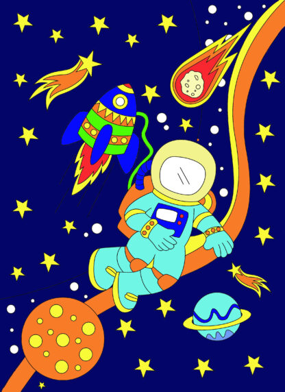 Children's Colouring book More Fun In Space printable digital download for kids colouring pages - Image 2