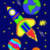 Children's Colouring book More Fun In Space printable digital download for kids colouring pages - Image 3