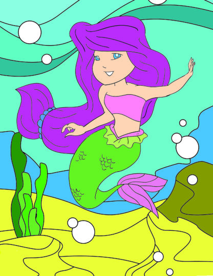 Children's Colouring book Under The Sea printable digital download for kids colouring pages - Image 2