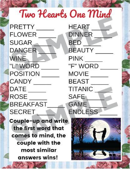 10-Couples Games-Romantic-Roses-Moonlit Scene - Image 5