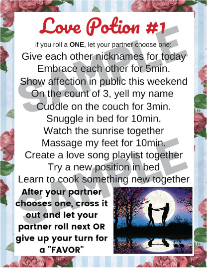 10-Couples Games-Romantic-Roses-Moonlit Scene - Image 6