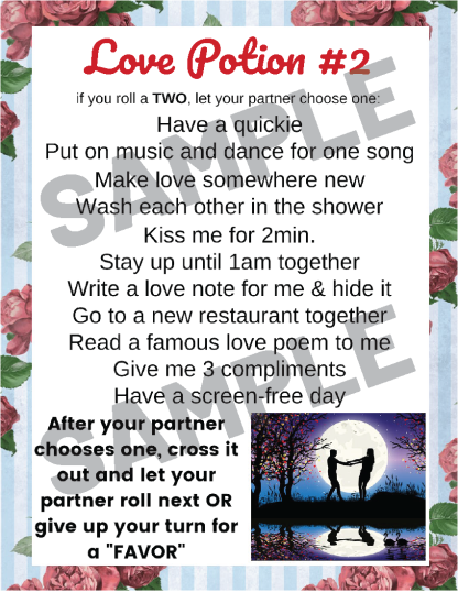 10-Couples Games-Romantic-Roses-Moonlit Scene - Image 7