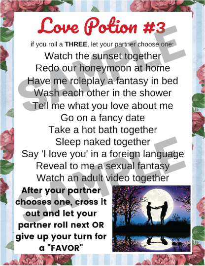 10-Couples Games-Romantic-Roses-Moonlit Scene - Image 8