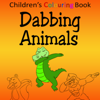 Children's Colouring book Dabbing Animals doing the Dabbing dance printable digital download for kids colouring pages
