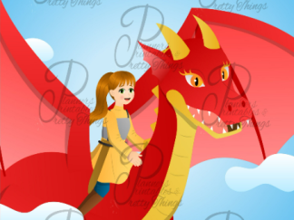 Princess and the Dragon personalised children's story book for girls PDF Goodnotes home printable