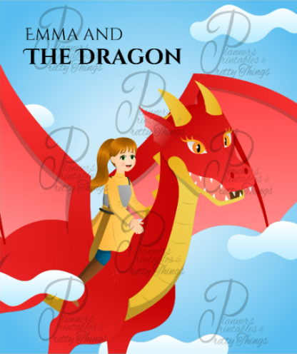 Princess and the Dragon personalised children's story book for girls PDF Goodnotes home printable
