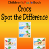Children's Puzzle book - Crocs at the Beach Spot the Difference printable digital download for kids activity book