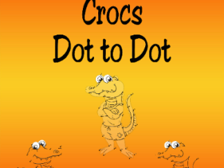 Children's Colouring Puzzle book - Crocs Dot to Dot printable digital download for kids activity pages connect the dots