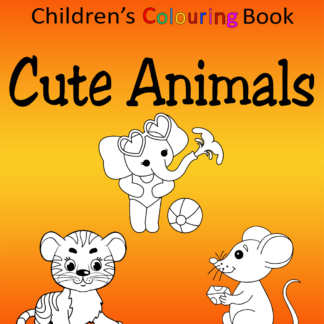 Children's Colouring book Cute Animals printable digital download for kids colouring pages