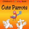 Children's Colouring book Cute Parrots printable digital download for kids colouring pages
