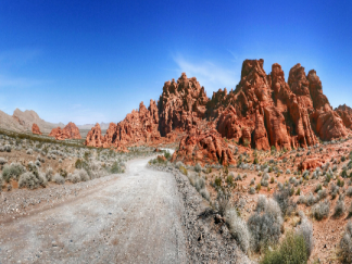 Desolate desert scene with red rocks Wall Art jpg / Downloadable Wall Art