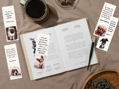 Set of 5 Dog Printable Bookmarks home printable PDF instant download - Image 2