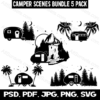 Camper Trees Scenes 5-Pack Bundle