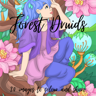 Forest Druids coloring book