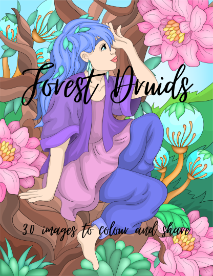 Forest Druids coloring book