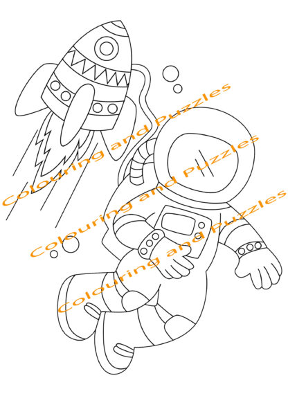 Children's Colouring book Fun In Space printable digital download for kids colouring pages - Image 4