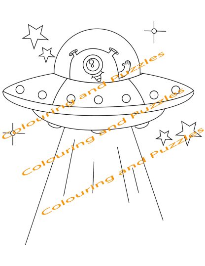 Children's Colouring book Fun In Space printable digital download for kids colouring pages - Image 5