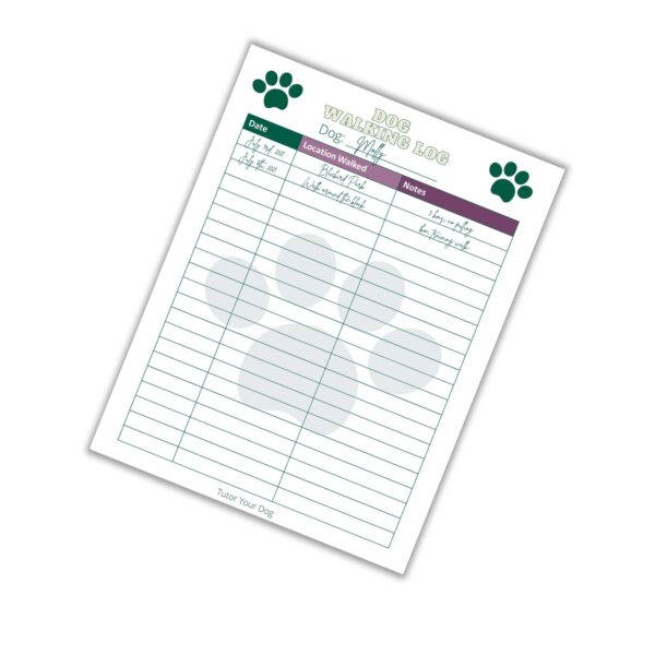 Printable Dog Walking Log | Dog Walking Schedule | Pet Walking Tracker | Dog Weight Loss Planner | Dog Exercise Plan | Digital Download | - Image 5