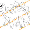 Children's Colouring book Baby Dinos cute baby dinosaurs printable digital download for kids colouring pages - Image 5