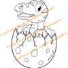 Children's Colouring book Baby Dinos cute baby dinosaurs printable digital download for kids colouring pages - Image 4