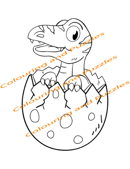 Children's Colouring book Baby Dinos cute baby dinosaurs printable digital download for kids colouring pages - Image 4